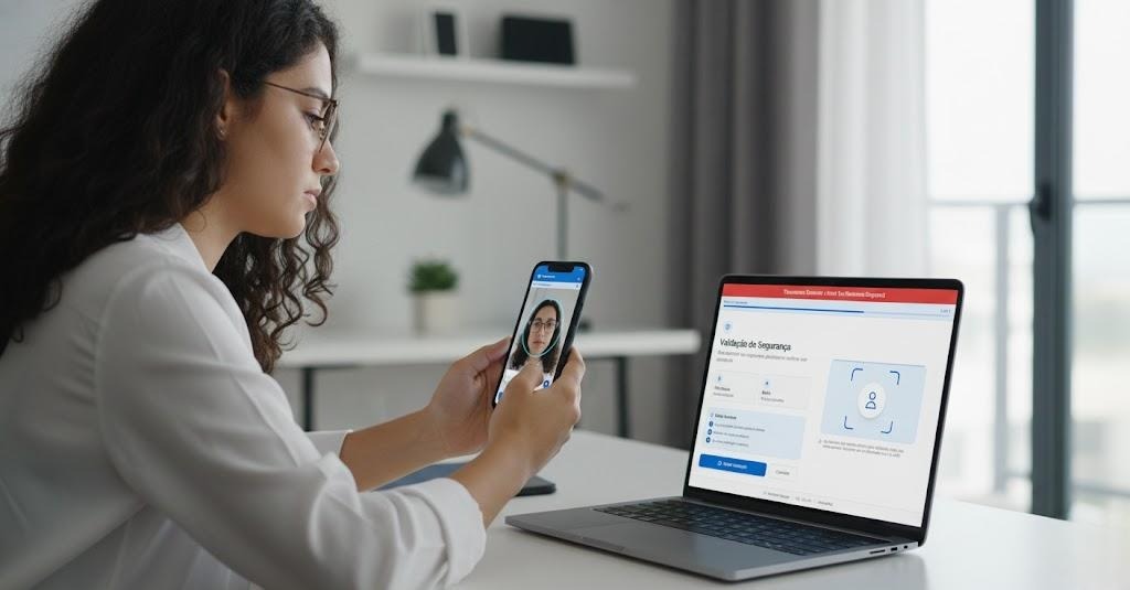 Processo de validação facial via WhatsApp